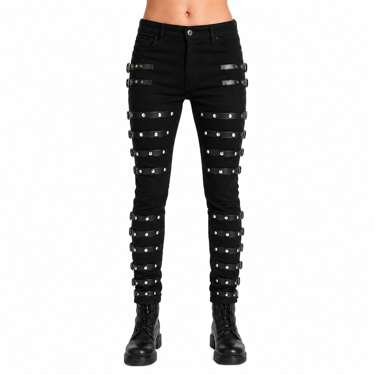 Men Gothic Bad Concert Black Metal Pant Rock Hard Trouser Heavy Pants
