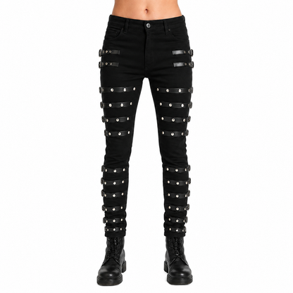 Men Gothic Bad Concert Black Metal Pant Rock Hard Trouser Heavy Pants