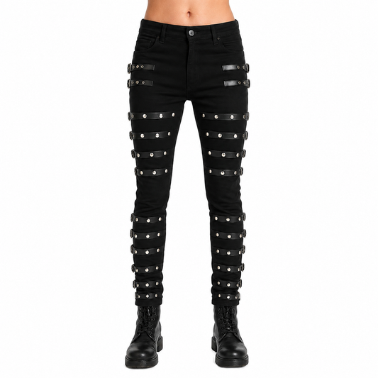 Men Gothic Bad Concert Black Metal Pant Rock Hard Trouser Heavy Pants