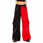 Men Bondage Trouser Punk Rock Transformer Baggy Black Split Leg Pants Emo