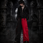 Men Bondage Trouser Punk Rock Transformer Baggy Black Split Leg Pants Emo