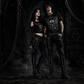 Devil Fashion Men Diesel punk Pants Jeans Black Gothic Punk Faux Leather Hip Bag