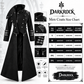 Scorpion Men's Black Punisher Hooded Trench Coat Long Jacket Black Gothic Steampunk