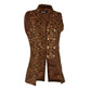 Men's Double Breasted Governor Vest Waistcoat VTG Gold Brocade Gothic Steampunk/USA