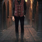 Premium Extreme Quality Men's Vest Waistcoat Red Damask Velvet Goth Steampunk VTG/Brocade Vest