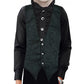 Gothic Rock Men's Victorian Single Breasted Brocade Vest Regency Waistcoat