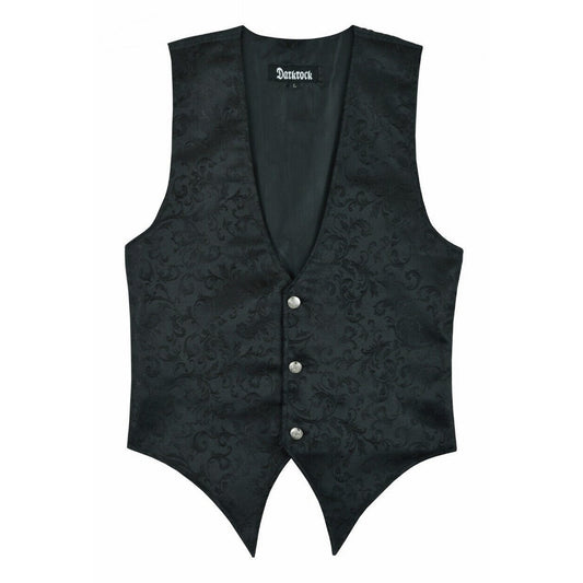 DARKROCK Victorian Single Breasted Brocade Vest Regency Waistcoat (3)