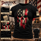 Men’s American Reaper T-Shirt Black Skull Flag Graphic Tee