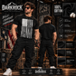 America Patriotic Flag Men’s Shirt Black 100% Cotton Graphic Tee