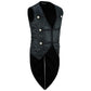 Men's Brocade Vest Waistcoat Tailcoat Black Brocade Damask Velvet Gothic Steampunk/Usa