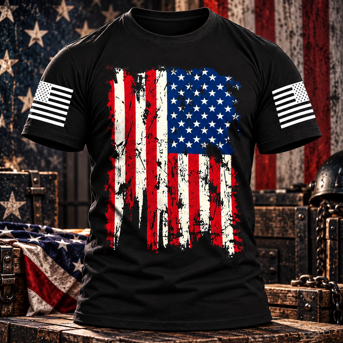 Men’s American Flag T-Shirt Patriotic USA Graphic Tee