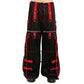 Gothic Men's Zip Off Pants Black Red