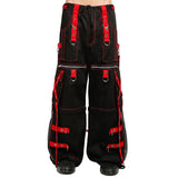 Gothic Men's Zip Off Pants Black Red