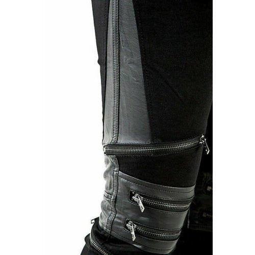 GOTHIC BONDAGE JEANS HEAVY WEIGHT ZIPPER PUNK ROCK GOTH TROUSER PANTS