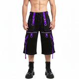 Gothic X-Strap Black Purple Short
