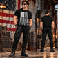 America Patriotic Flag Men’s Shirt Black 100% Cotton Graphic Tee