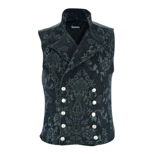 Men's Victorian Gentleman's Aristocrat Vest Tapestry/Stylish Casual Vest Black