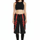 Mens Extreme Bondage Red Skater Gothic Punk Rocker Cyber Steampunk Biker Shorts