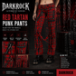 Women’s Gothic Red Plaid Bondage Pants Slim Fit Punk Trousers