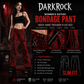 Women’s Gothic Red Plaid Bondage Pants Slim Fit Punk Trousers