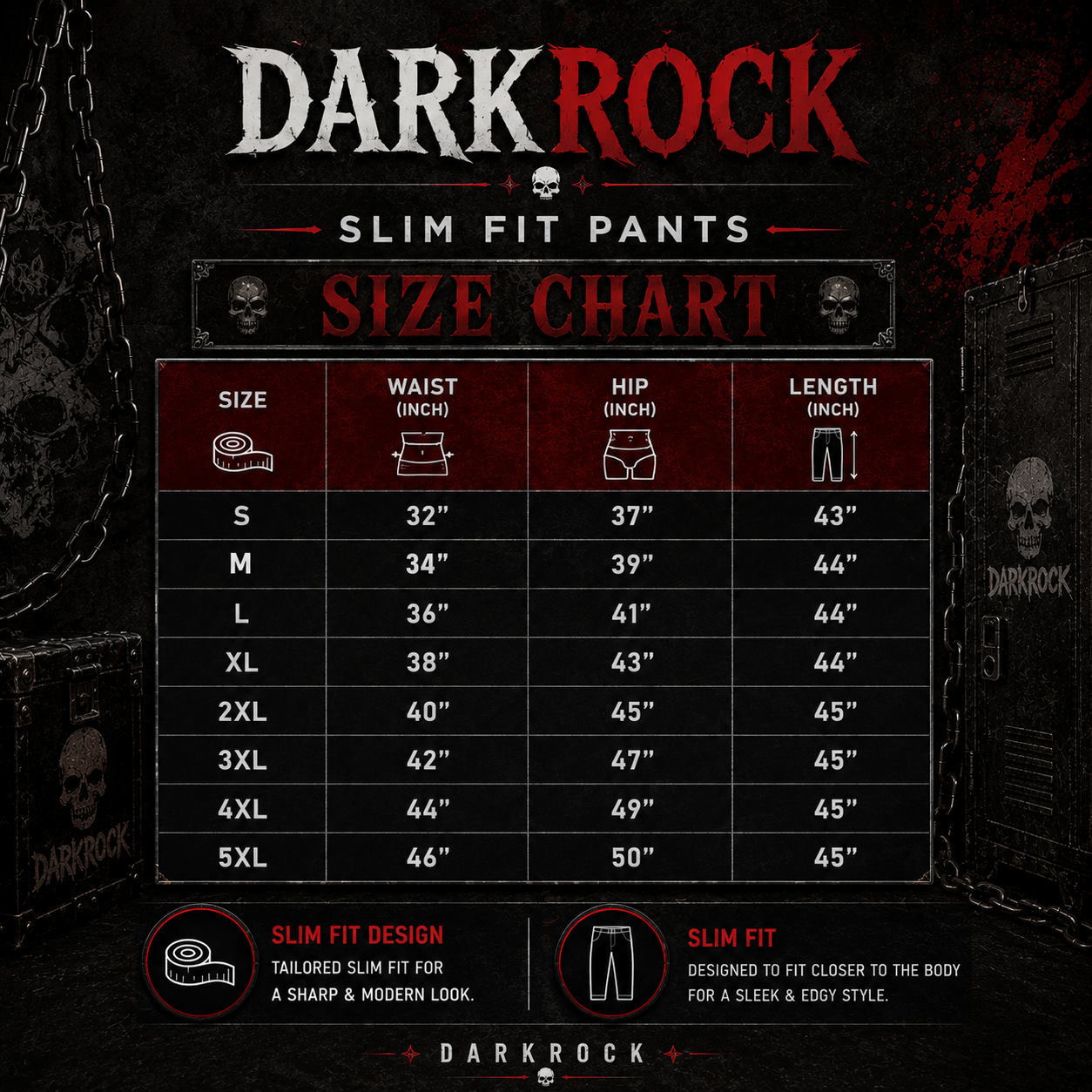 Gothic Bondage Rock Black Punk Buckle Zips Chain Strap Trousers Pants Usa