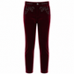 Men's Red Velvet Embroidery Gothic Regency Dress Pants /Velvet Pant