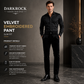 Men's Black Velvet Embroidery Gothic Regency Dress Pants /Velvet Pant