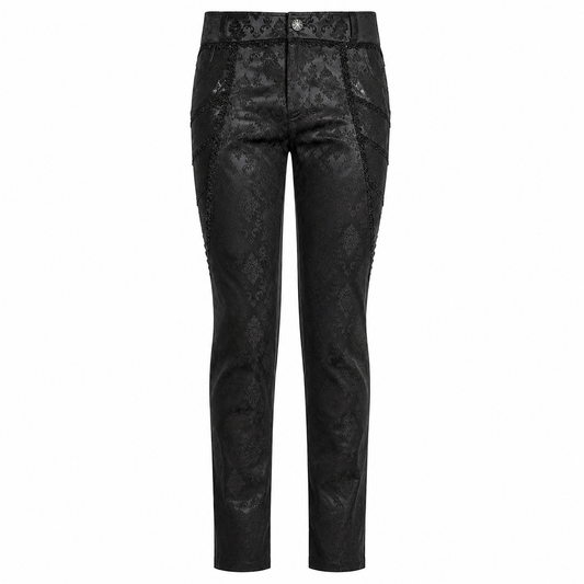 Gothic Punk Rave Mens Gothic Aristocrat Jacquard Dress Pants