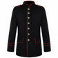 New Men's Military Style Coat Jacket Black Red Gothic Steampunk Usa Sizes Vtg