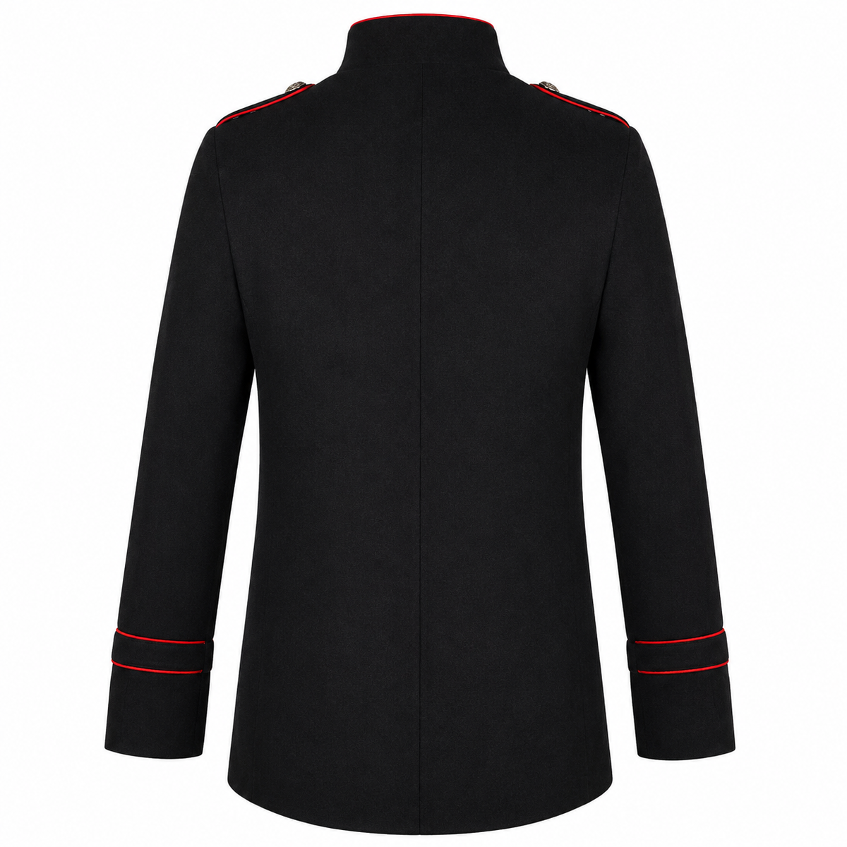 New Men's Military Style Coat Jacket Black Red Gothic Steampunk Usa Sizes Vtg