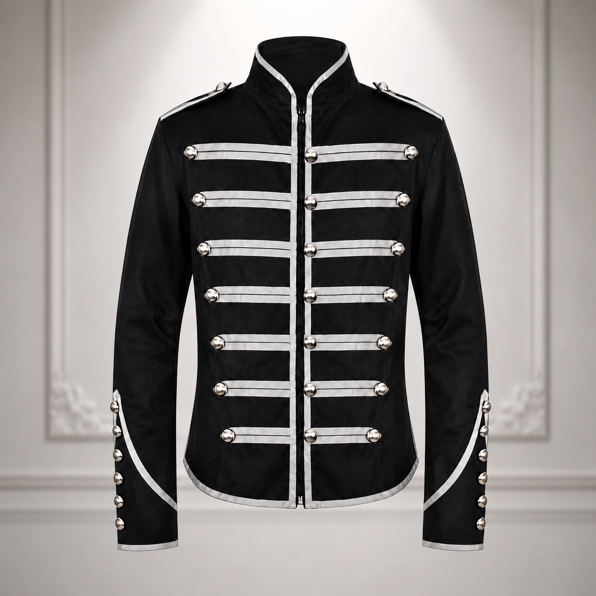 Military Drummer Jacket Black Parade Jacket Goth Punk Adam Ant Vtg Style