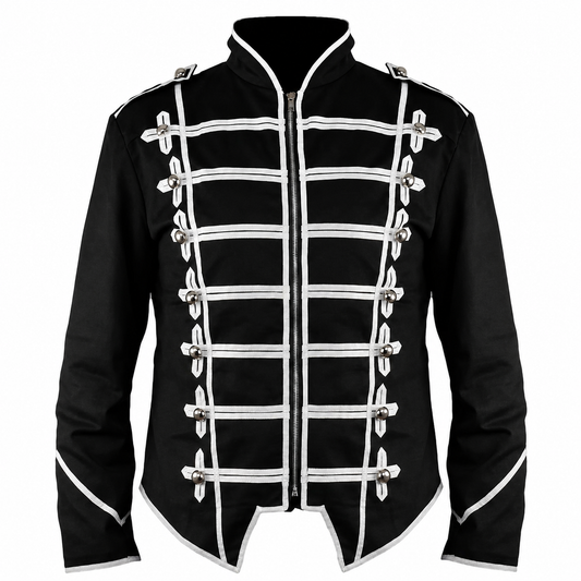 Military Drummer Jacket Black Parade Jacket Goth Punk Adam Ant VTG Style