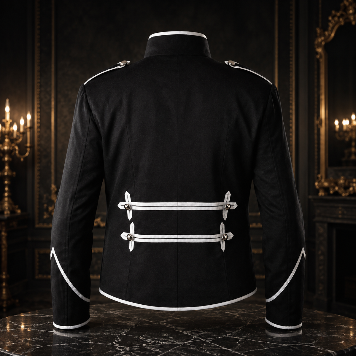 Military Drummer Jacket Black Parade Jacket Goth Punk Adam Ant VTG Style