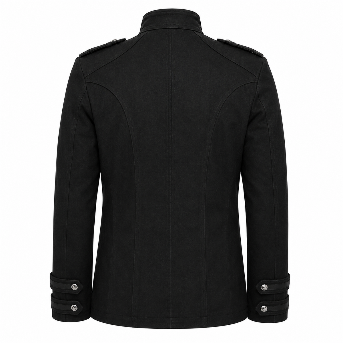 Gothic Military Band Black Jacket For Men Vintage Goth Coat Jacket Steampunk