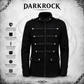 Gothic Military Band Black Jacket For Men Vintage Goth Coat Jacket Steampunk