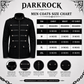 Gothic Military Band Black Jacket For Men Vintage Goth Coat Jacket Steampunk