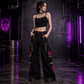 Gothic Bondage Super Skull Pant Pink Big Skull Men Pant Alternative Punk Rock Emo Trouser Pant Shorts