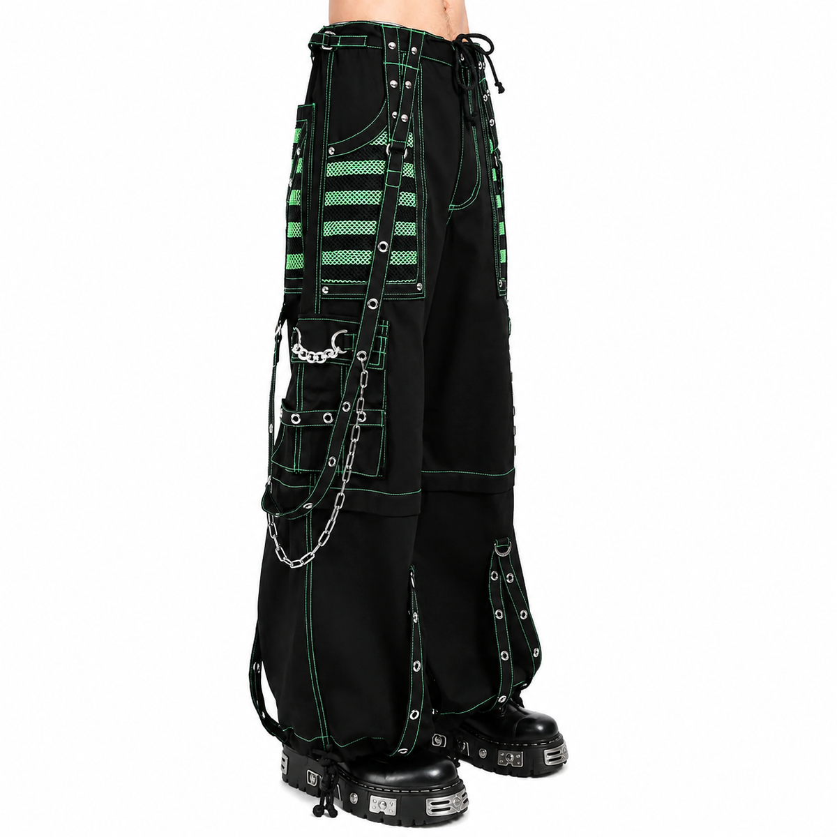 Extreme Bondage Skater Gothic Punk Rocker Cyber Goth Steampunk Biker Pants