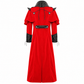 Gothic Steampunk Military Red Jacket Men's Punk Highwayman Regency Long Coat