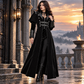 Gothic Steampunk Military Black Jacket Men's Punk Highwayman Regency Long Coat