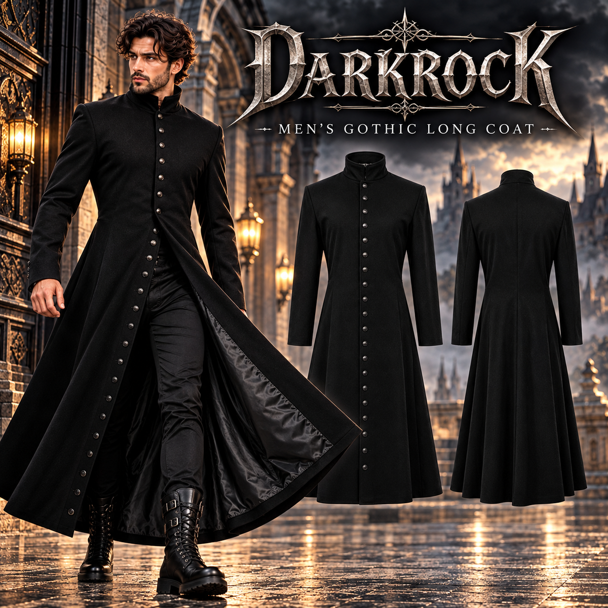 Neo Matrix Heavy Duty Cotton Keanu Reeves Black Gothic Steampunk Trench Coat