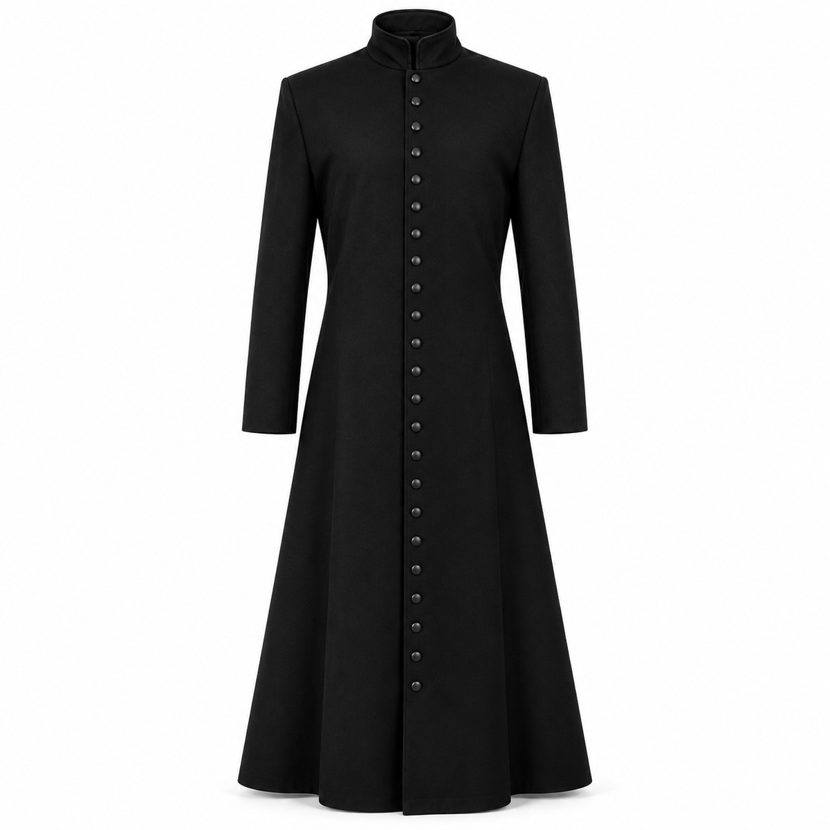 Neo Matrix Heavy Duty Cotton Keanu Reeves Black Gothic Steampunk Trench Coat