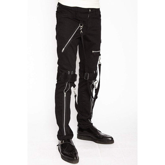 Men's Electro Bondage Rave Gothic Cyber Chain Gothic Jeans Punk Rock Tripp Pant's