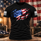 Still Standing American Flag T-Shirt for Men's Black Patriotic Graphic Tee