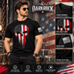 USA Military American Skull Flag Patriotic Men’s T-Shirt