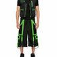 Gothic Men's Handmade Handcuff Green Bondage Cyber Chain Shorts