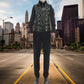 Men's Steampunk Double-Breasted Waistcoat Silver Vest Gothic Western-Reenactment USA