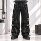 Gothic Black & Amp Grey Overdyed Zip Off Pants