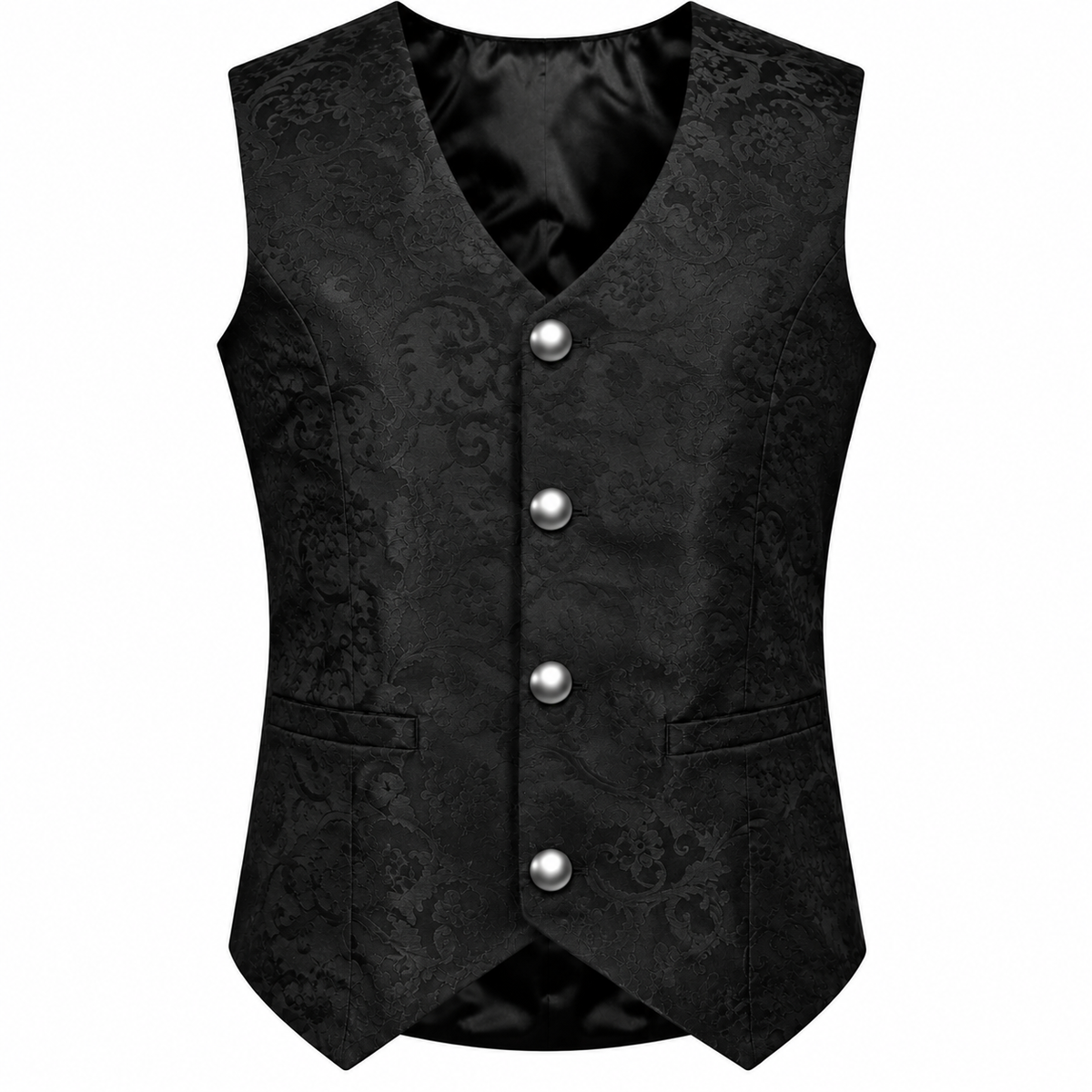 Men's Tailored Formal Waistcoat Gothic steampunk Brocade Victorian