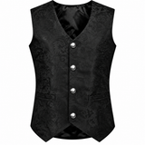 Men's Tailored Formal Waistcoat Gothic steampunk Brocade Victorian